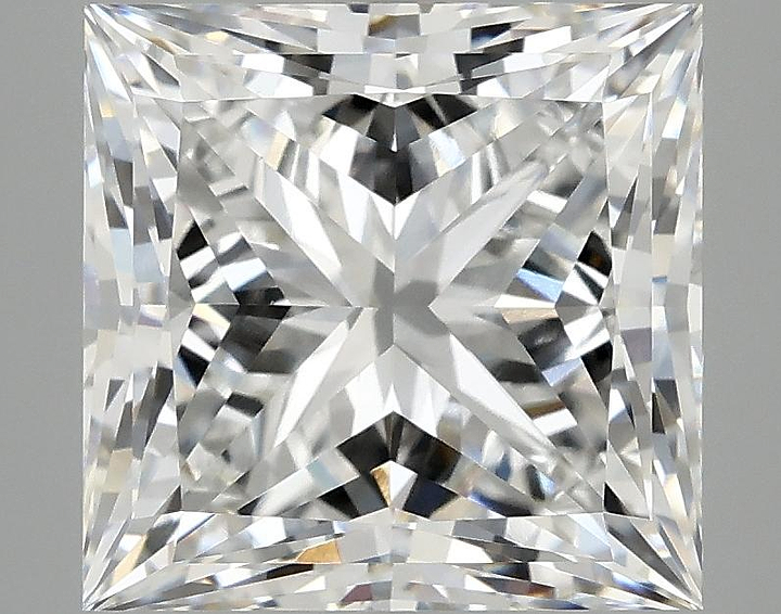 5.08 Carat Princess Shaped Ideal Cut VVS2 IGI Certified Lab Grown Diamond