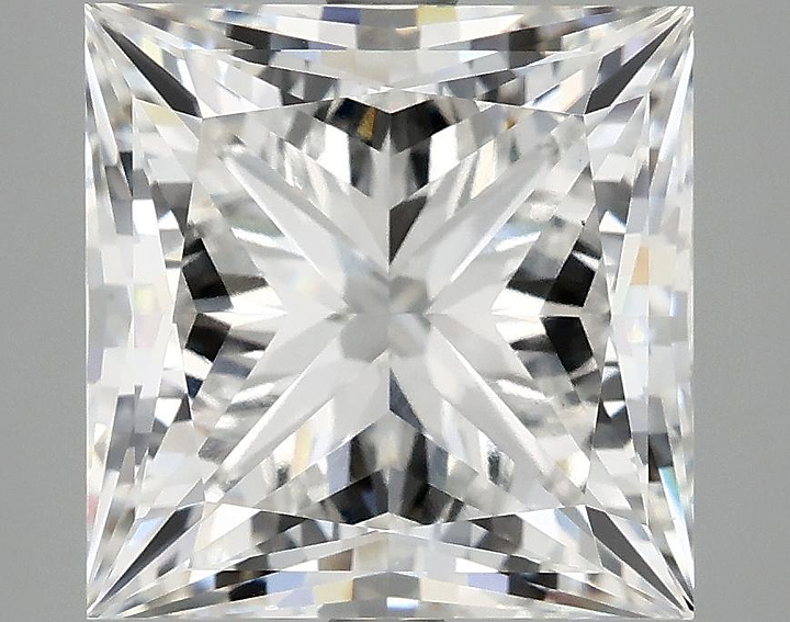 6.07 Carat Princess Shaped Ideal Cut VVS2 IGI Certified Lab Grown Diamond