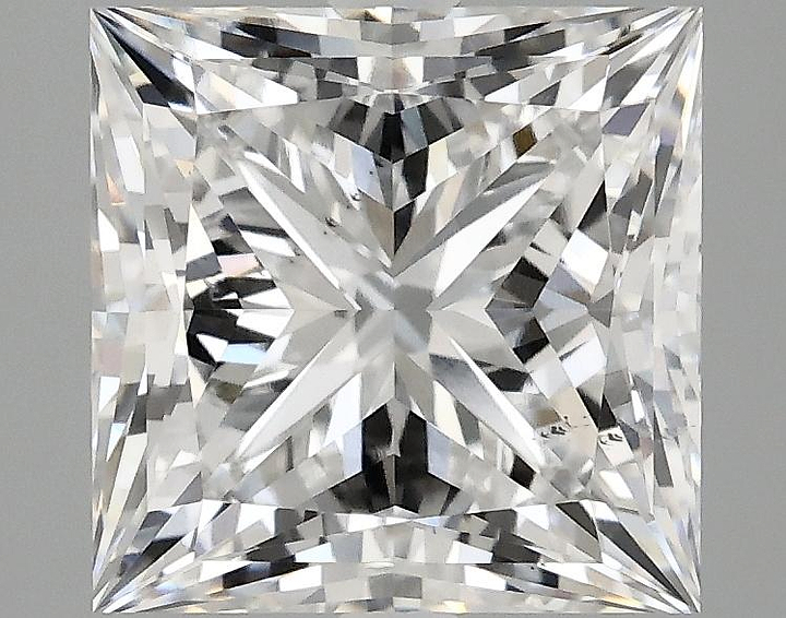 3.79 Carat Princess Shaped Ideal Cut SI1 IGI Certified Lab Grown Diamond