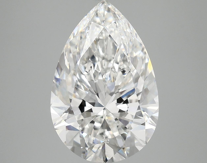 5.08 Carat Pear Shaped Excellent Cut VVS2 IGI Certified Lab Grown Diamond