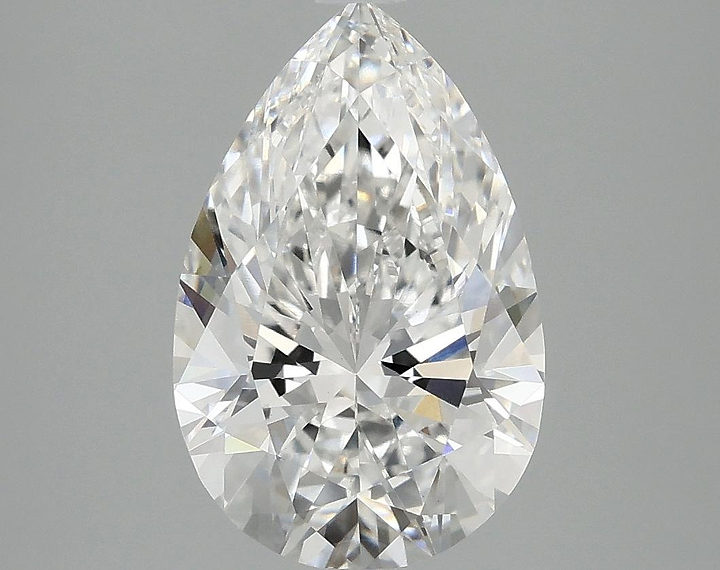 3.09 Carat Pear Shaped Ideal Cut VVS2 IGI Certified Lab Grown Diamond