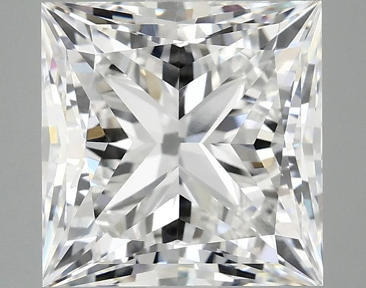 4.03 Carat Princess Shaped Ideal Cut VVS2 IGI Certified Lab Grown Diamond