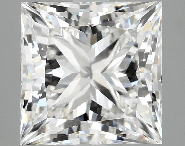 4.12 Carat Princess Shaped Ideal Cut VVS2 IGI Certified Lab Grown Diamond