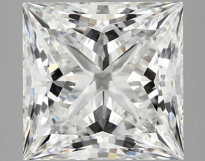 4.14 Carat Princess Shaped Ideal Cut VVS2 IGI Certified Lab Grown Diamond