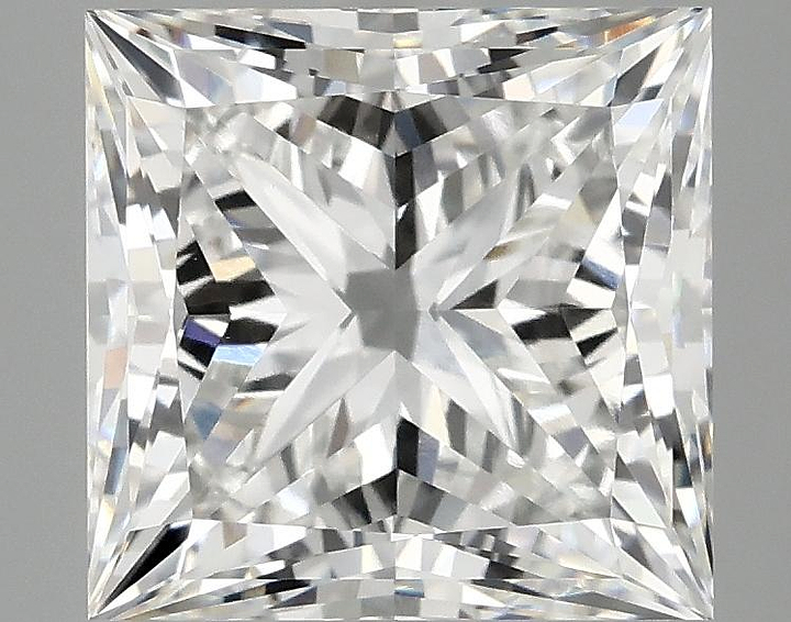 4.15 Carat Princess Shaped Ideal Cut VVS2 IGI Certified Lab Grown Diamond