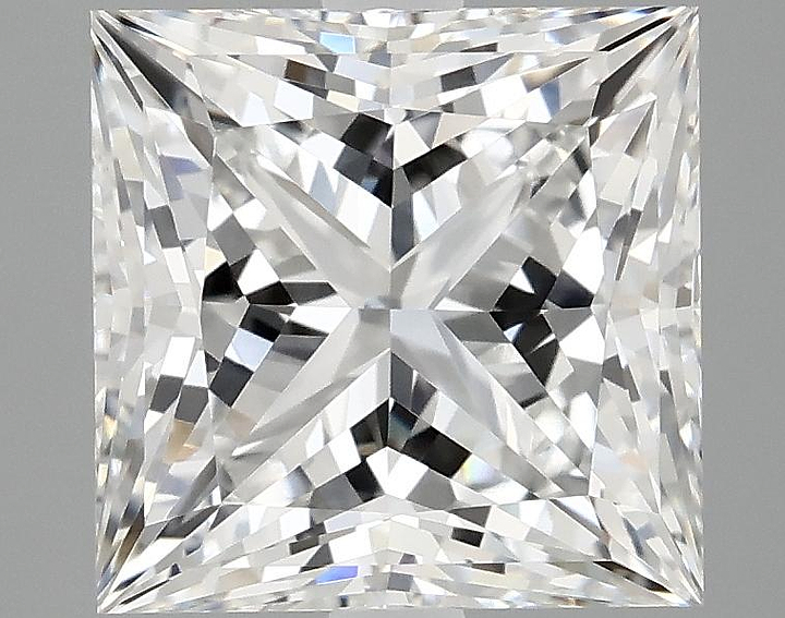 4.07 Carat Princess Shaped Ideal Cut VVS2 IGI Certified Lab Grown Diamond