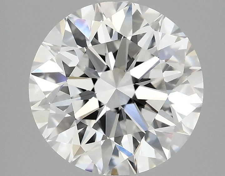 3.07 Carat Round Shaped Excellent Cut VVS2 IGI Certified Lab Grown Diamond