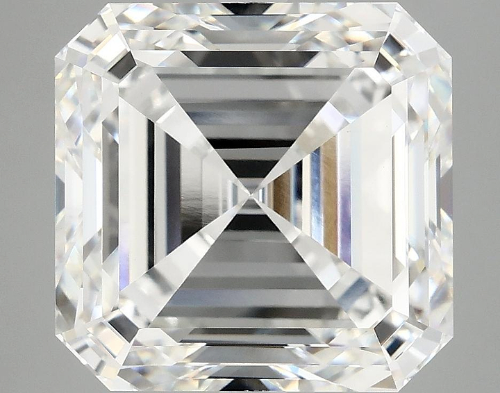 8.21 Carat Asscher Shaped Ideal Cut VVS2 IGI Certified Lab Grown Diamond