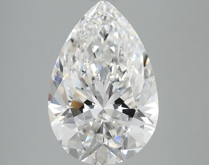 4.08 Carat Pear Shaped Excellent Cut VVS2 IGI Certified Lab Grown Diamond