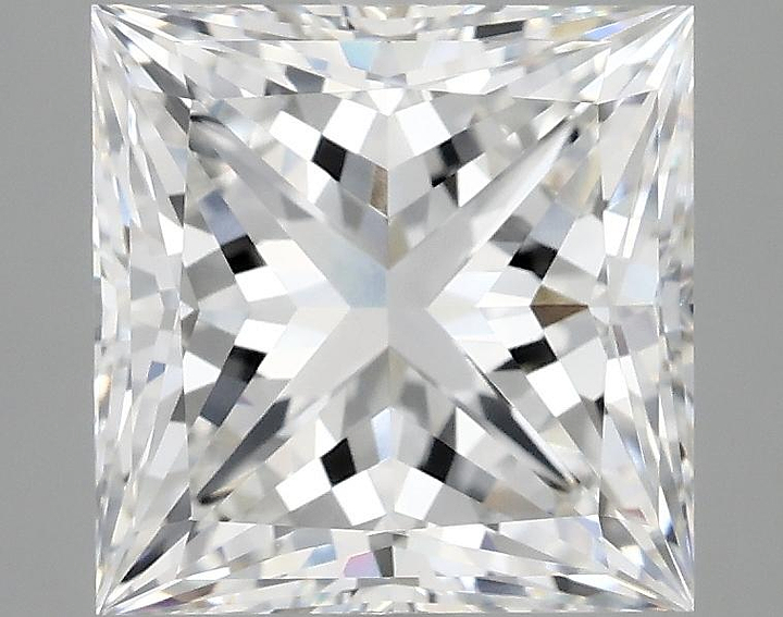 4.07 Carat Princess Shaped Ideal Cut VVS2 IGI Certified Lab Grown Diamond