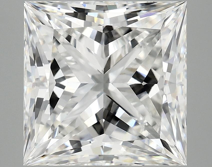 5.07 Carat Princess Shaped Ideal Cut VVS2 IGI Certified Lab Grown Diamond