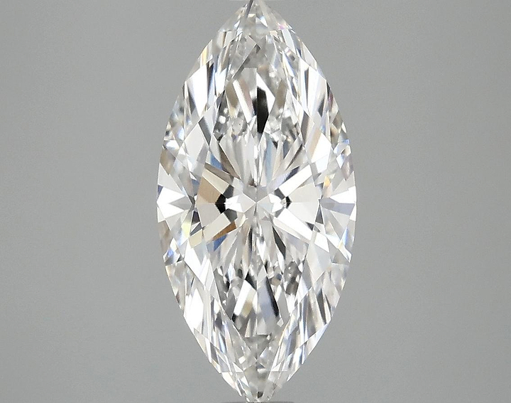 2.07 Carat Marquise Shaped Excellent Cut VVS2 IGI Certified Lab Grown Diamond