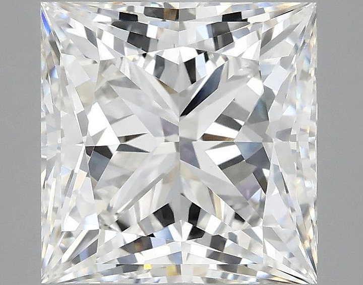 4.03 Carat Princess Shaped Ideal Cut VVS2 IGI Certified Lab Grown Diamond
