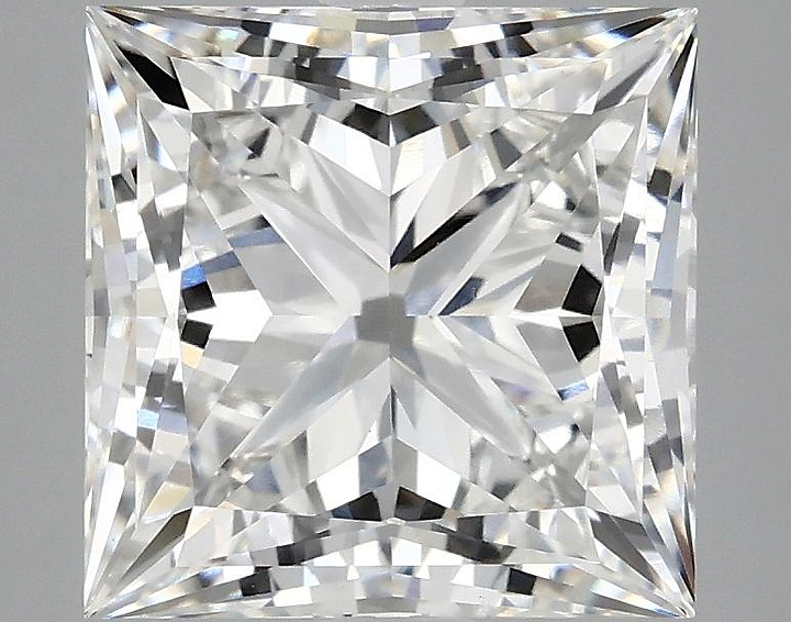4.05 Carat Princess Shaped Ideal Cut VVS2 IGI Certified Lab Grown Diamond