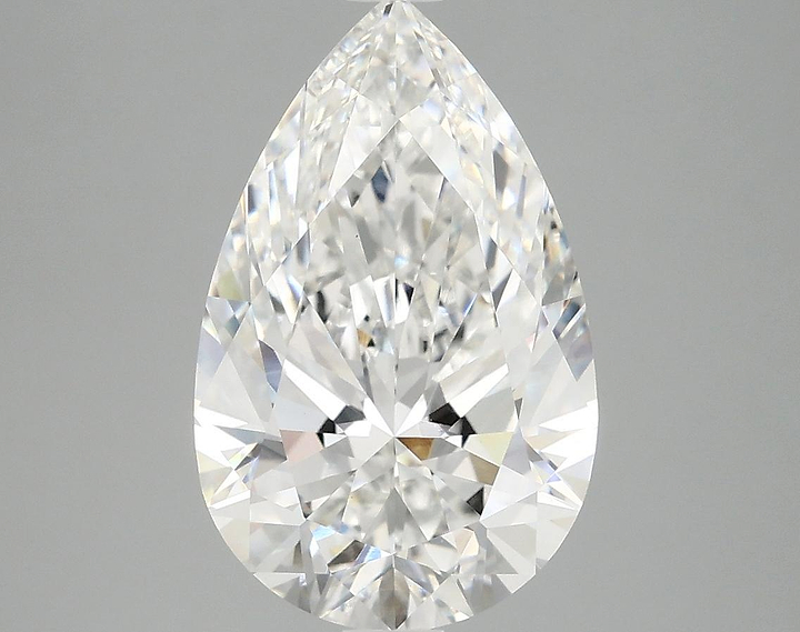 3.94 Carat Pear Shaped Ideal Cut VVS2 IGI Certified Lab Grown Diamond