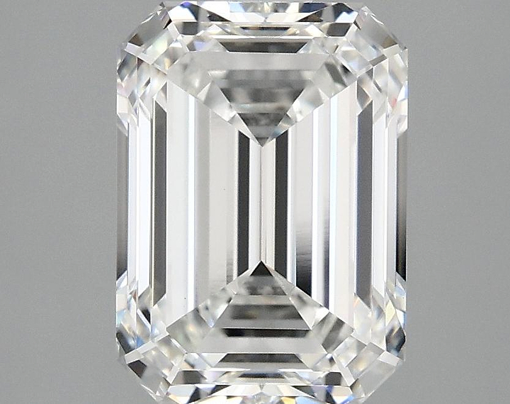 3.09 Carat Emerald Shaped Excellent Cut VVS2 IGI Certified Lab Grown Diamond
