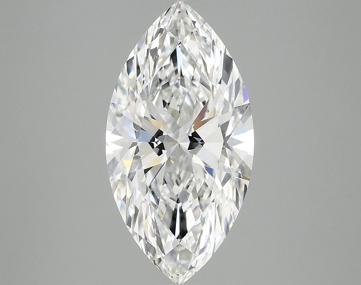 3.08 Carat Marquise Shaped Ideal Cut VVS2 IGI Certified Lab Grown Diamond