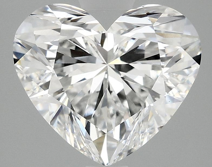 3.08 Carat Heart Shaped Ideal Cut VVS2 IGI Certified Lab Grown Diamond