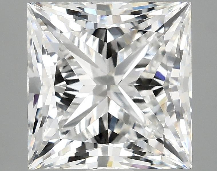 4.07 Carat Princess Shaped Ideal Cut VVS2 IGI Certified Lab Grown Diamond