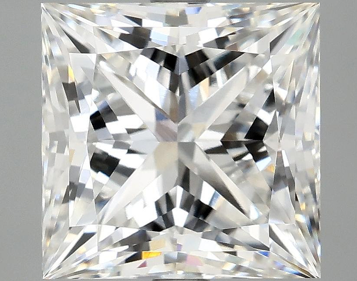 5.07 Carat Princess Shaped Ideal Cut VVS2 IGI Certified Lab Grown Diamond