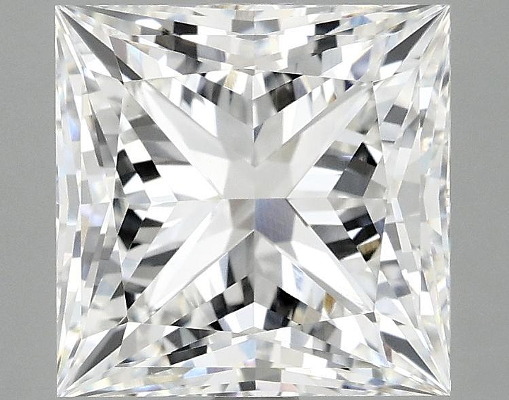 4.03 Carat Princess Shaped Ideal Cut VVS2 IGI Certified Lab Grown Diamond