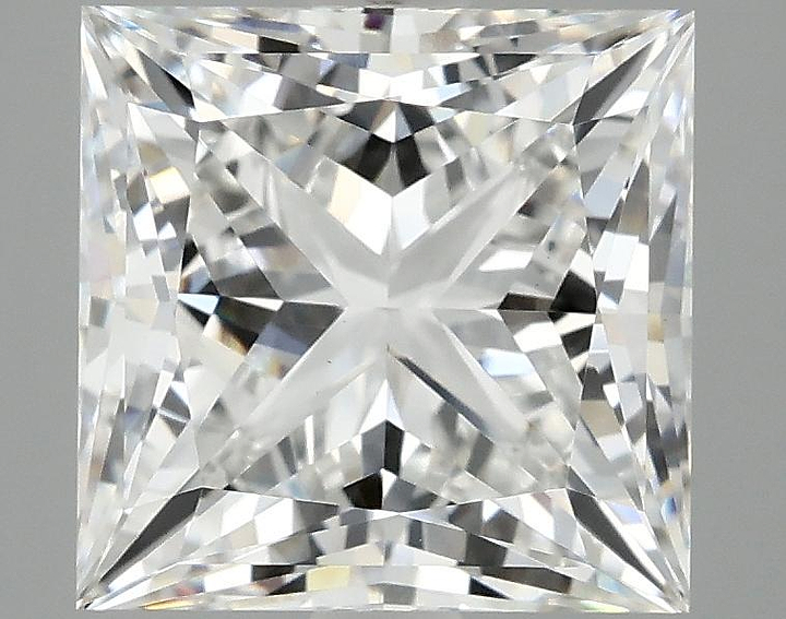 4.18 Carat Princess Shaped Ideal Cut VVS2 IGI Certified Lab Grown Diamond