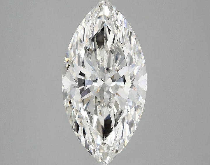 3.05 Carat Marquise Shaped Ideal Cut VVS2 IGI Certified Lab Grown Diamond