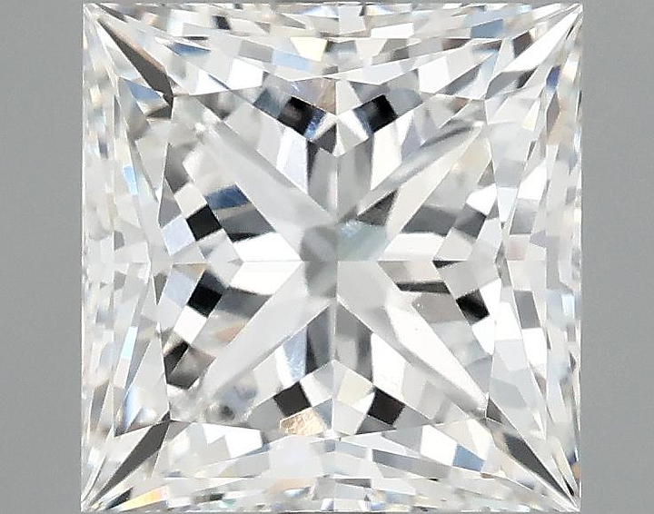 4.09 Carat Princess Shaped Ideal Cut VVS2 IGI Certified Lab Grown Diamond