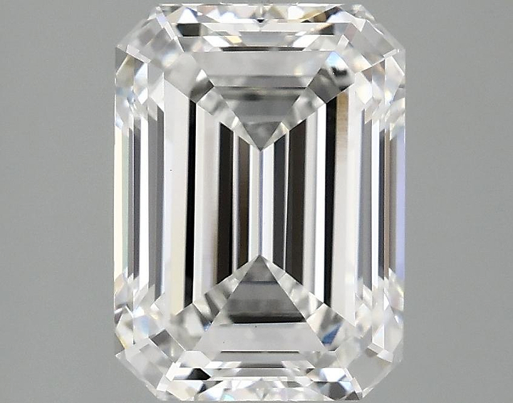 3.09 Carat Emerald Shaped Excellent Cut VVS2 IGI Certified Lab Grown Diamond