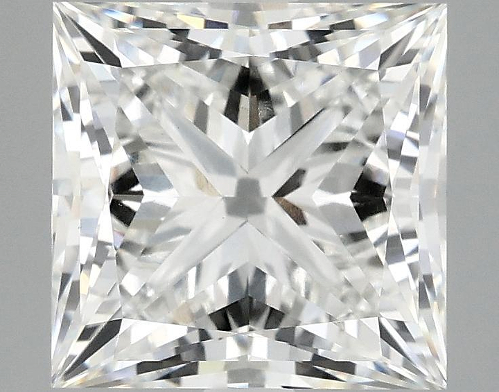 4.07 Carat Princess Shaped Ideal Cut VVS2 IGI Certified Lab Grown Diamond
