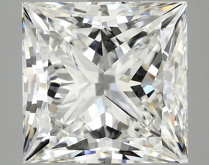 6.65 Carat Princess Shaped Ideal Cut VVS2 IGI Certified Lab Grown Diamond