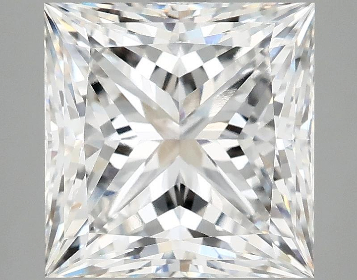 5.09 Carat Princess Shaped Ideal Cut VVS2 IGI Certified Lab Grown Diamond