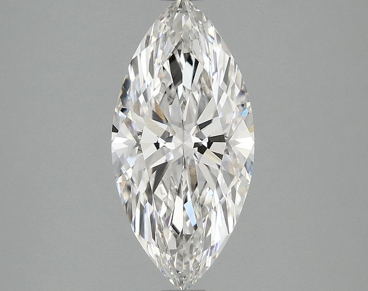 2.05 Carat Marquise Shaped Excellent Cut VVS2 IGI Certified Lab Grown Diamond