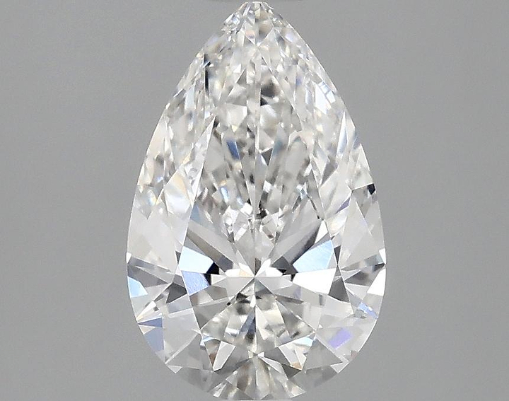 1.5 Carat Pear Shaped Ideal Cut VVS2 IGI Certified Lab Grown Diamond