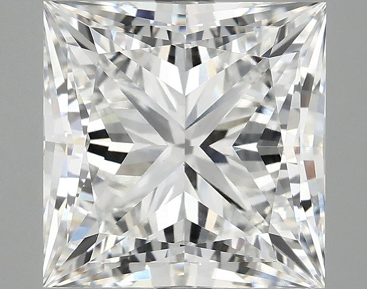 5.08 Carat Princess Shaped Ideal Cut VVS2 IGI Certified Lab Grown Diamond