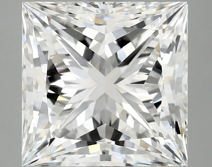 4.06 Carat Princess Shaped Ideal Cut VVS2 IGI Certified Lab Grown Diamond