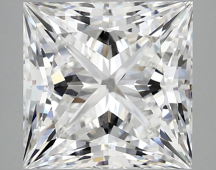 4.14 Carat Princess Shaped Ideal Cut VVS2 IGI Certified Lab Grown Diamond