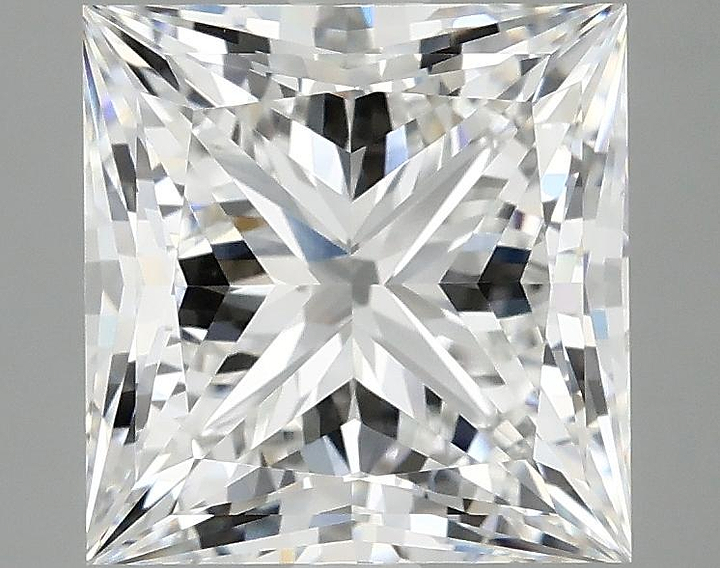 3.86 Carat Princess Shaped Ideal Cut VVS2 IGI Certified Lab Grown Diamond