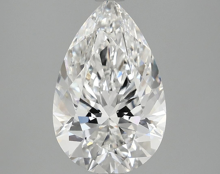 3.05 Carat Pear Shaped Ideal Cut VVS2 IGI Certified Lab Grown Diamond