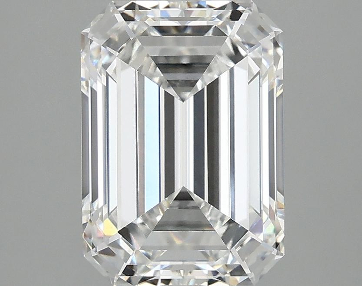 3.09 Carat Emerald Shaped Ideal Cut VVS2 IGI Certified Lab Grown Diamond