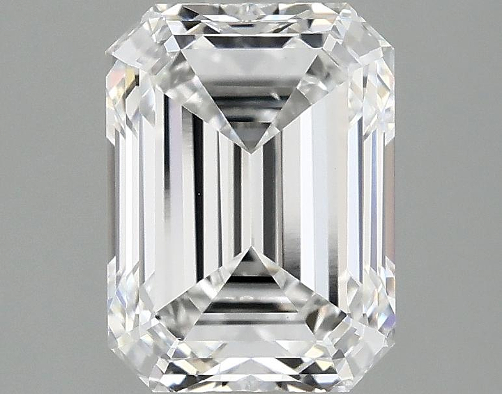 2.5 Carat Emerald Shaped Excellent Cut VVS2 IGI Certified Lab Grown Diamond