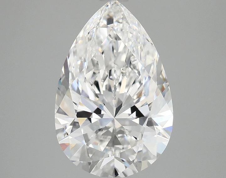 4.03 Carat Pear Shaped Excellent Cut VVS2 IGI Certified Lab Grown Diamond