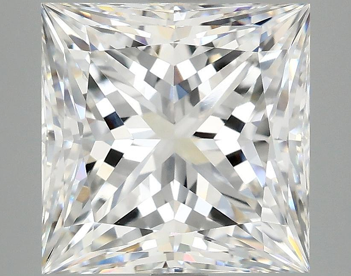 5.08 Carat Princess Shaped Ideal Cut VVS2 IGI Certified Lab Grown Diamond