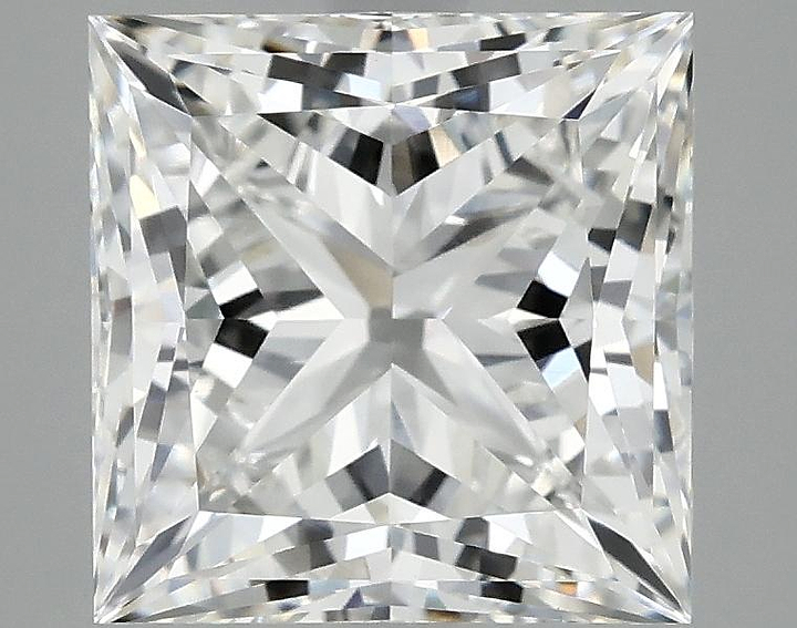 4.07 Carat Princess Shaped Ideal Cut VVS2 IGI Certified Lab Grown Diamond