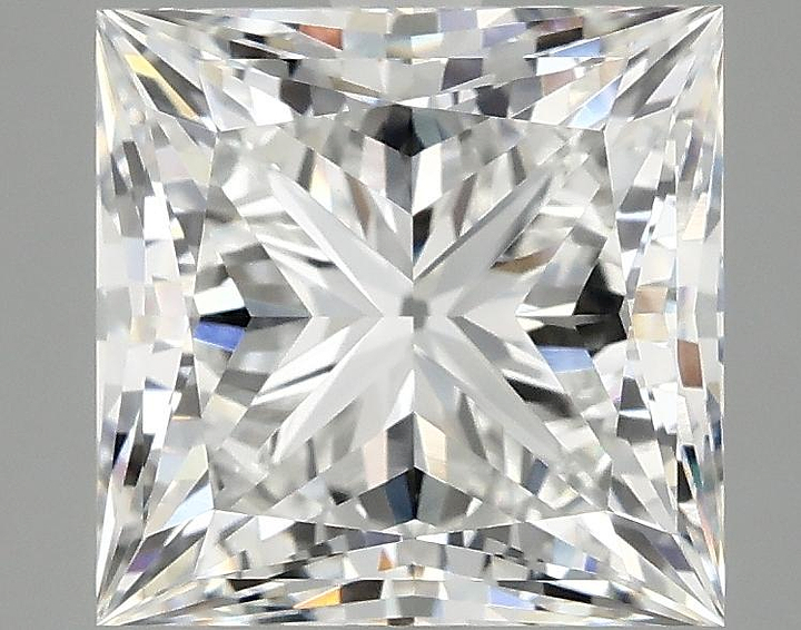 4.12 Carat Princess Shaped Ideal Cut VVS2 IGI Certified Lab Grown Diamond