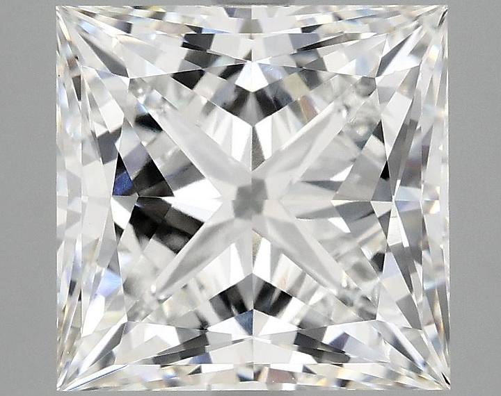5.07 Carat Princess Shaped Ideal Cut VVS2 IGI Certified Lab Grown Diamond