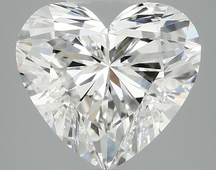 3.09 Carat Heart Shaped Ideal Cut VVS2 IGI Certified Lab Grown Diamond