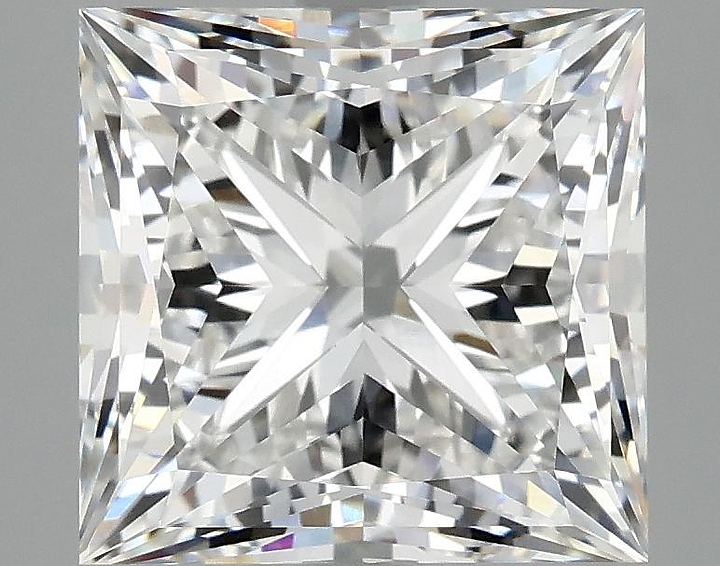 4.62 Carat Princess Shaped Ideal Cut VVS2 IGI Certified Lab Grown Diamond