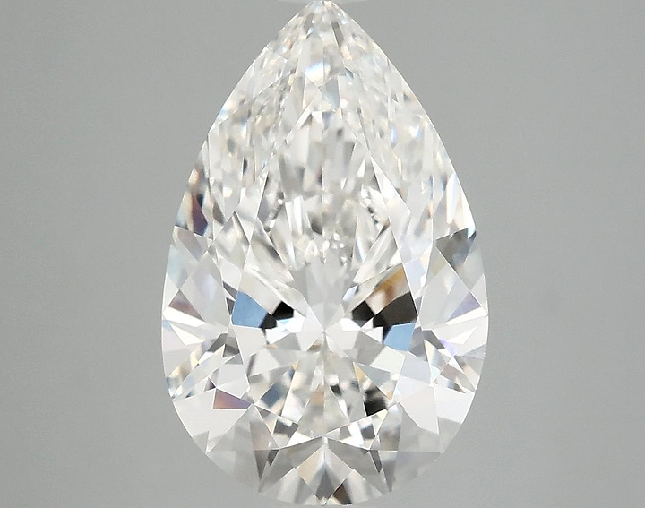 3.81 Carat Pear Shaped Ideal Cut VVS2 IGI Certified Lab Grown Diamond