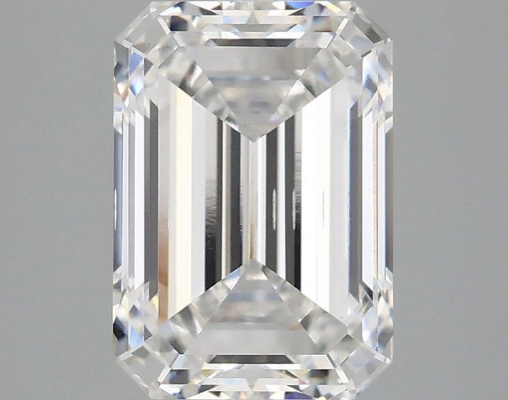 2.98 Carat Emerald Shaped Ideal Cut SI1 IGI Certified Lab Grown Diamond